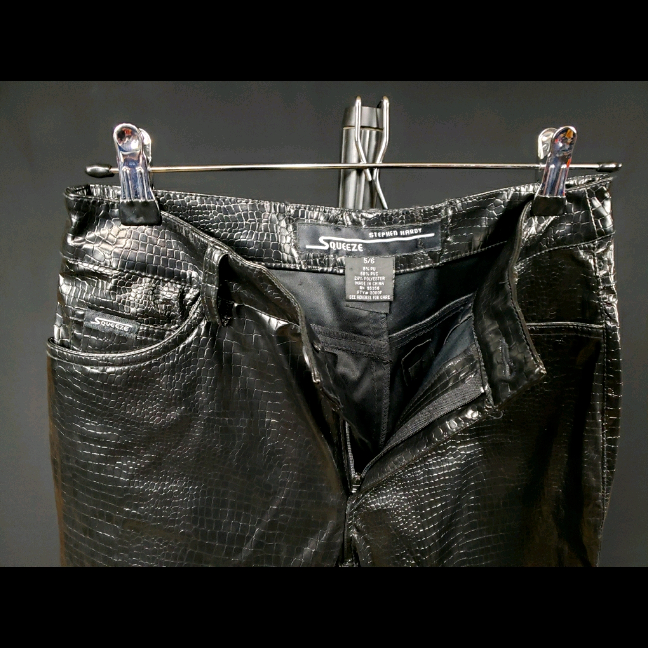 Stephen Hardy Squeeze Faux Snakeskin Pants